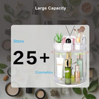 360 Rotating Makeup Organizer, 2 Tier Lazy Susan Bathroom Counter Organizer, Skincare Organizers, Spinning Perfume Organizer 