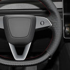 MEWANT DIY Stitching Steering Wheel Cover Wrap for Tesla Model 3 Highland 2023-2025/Model Y 2025 Highland for Tesla Model 3/Model Y Accessories