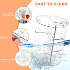 Rotating Makeup Organizer, DIY 8 Adjustable Layers Spinning Skincare Organizer, Cosmetic Display Case with Brush Holder Perfu