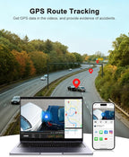 Dash Cam Front and Rear, 4K FHD Dual Dash Camera for Cars Built-in 5G WiFi GPS, 64GB Card Included, Car Camera with 3" IPS To