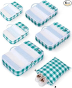ECOHUB 6 Set Packing Cubes for Travel Suitcase Organizer Bags for Luggage Lightweight Carry On Suitcase with Lable & Personal
