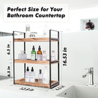 Giftacity 3-Tier Countertop Organizer for Bathroom Counter Stylish Wood Bathroom Vanity Organizer Shelf Storage - The Perfect