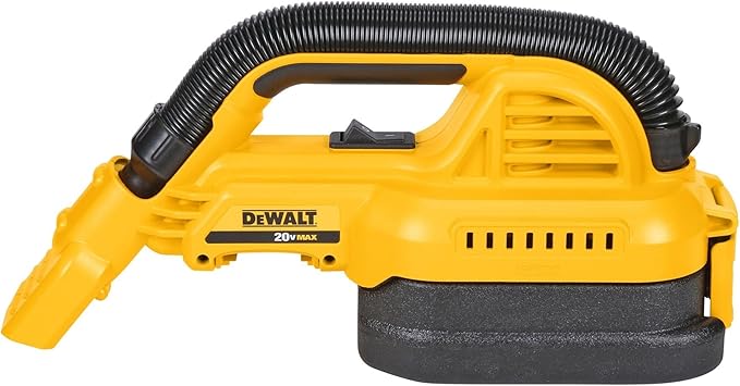 DEWALT 20V MAX Hand Vacuum, Cordless, for Wet or Dry Surfaces, 1/2-Gallon Tank, Washable Filter, Portable, Bare Tool Only (DC