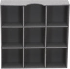 Household Essentials Grey 728-1 Deep 9 Section Drawer Organizer Box for Storage 12 in x 3.13