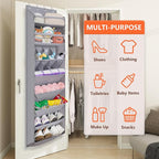 FENTEC 1 Pack Over The Door Shoe Organizer,68" Exlarge Deep Pockets Hanging Shoe Organizers, 8 Shelves Shoe Rack for Closet, 