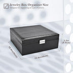 ProCase Jewelry Box for Women, 2 Layers Large Leather Jewelry Organizer Storage Case with Removable Pad for Earrings -Lizardb