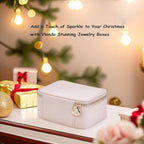 VLANDO Travel Jewelry Box Organizer – Portable PU Leather Jewelry Case with 6/8/12 Zippered Pouches, Compact Storage for Earr