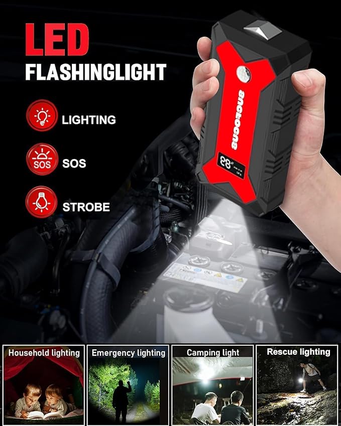 Car Battery Jump Starter 4000A Battery Jumper Starter Portable (for 9.0L Gas or 7.0L Diesel Engine) Jump Box Jump Starter