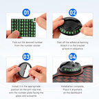 Multifunction Car Anti Slip Mat,360° Rotatable Phone Holder Dashboard Pad with Temporary Parking Number for Phone Sunglasses 