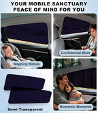 XCBYT Car Window Shades for Tesla Model 3 Highland 2024-2026 | Static Cling Rear Side Sun Shade, UV & Heat Blocking, Privacy Protection, Easy On & Off