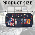 250th Anniv. Zippered Car Sun Visor Organizer - Auto Accessories Document Holder with Card Holder Auto Storage Pouch with Straps and Pockets Easy Installation Universal Fit for Most Cars Suv