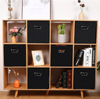 Fabric storage bins Cubes, Fabric Cube Organizer with Handle, Foldable Cube Bins for Cloth or Accessary Storage, 11x11x11, Se