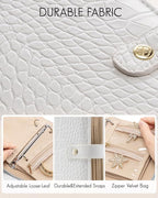 Vlando Travel Jewelry Organizer Case,Travel Gifts for Women,Portable Jewelry Storage Book Ring Binder with Clear Zipper Velve