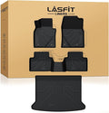 LASFIT Floor Mats & Trunk Mat for Mazda CX30 2020-2026 All Weather TPE Custom Fit 2026 2025 2024 2023 2022 2021 2020 Floor Liners Car Mats Accessories, 1st & 2nd Row & Cargo Mats, Black
