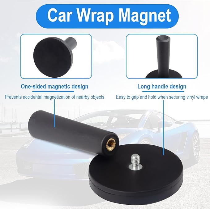 ecocstm 8 PCS Vinyl Wrap Magnets for Cars, Vinyl Wrap Tools, Car Wrap Gripper Magnets Holder Tint Tool, Automotive Film Magnetic Holder for Sign Vinyl Car Wrapping Window Tinting