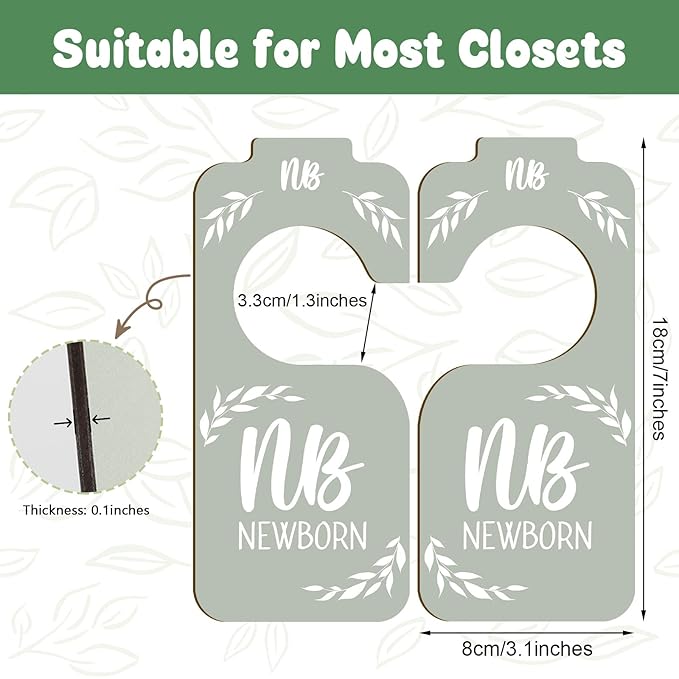 Wooden Baby Closet Dividers for Baby Clothes Organizer,Colorful Baby Closet Organizer For Nursery Decor,Baby Clothes Dividers