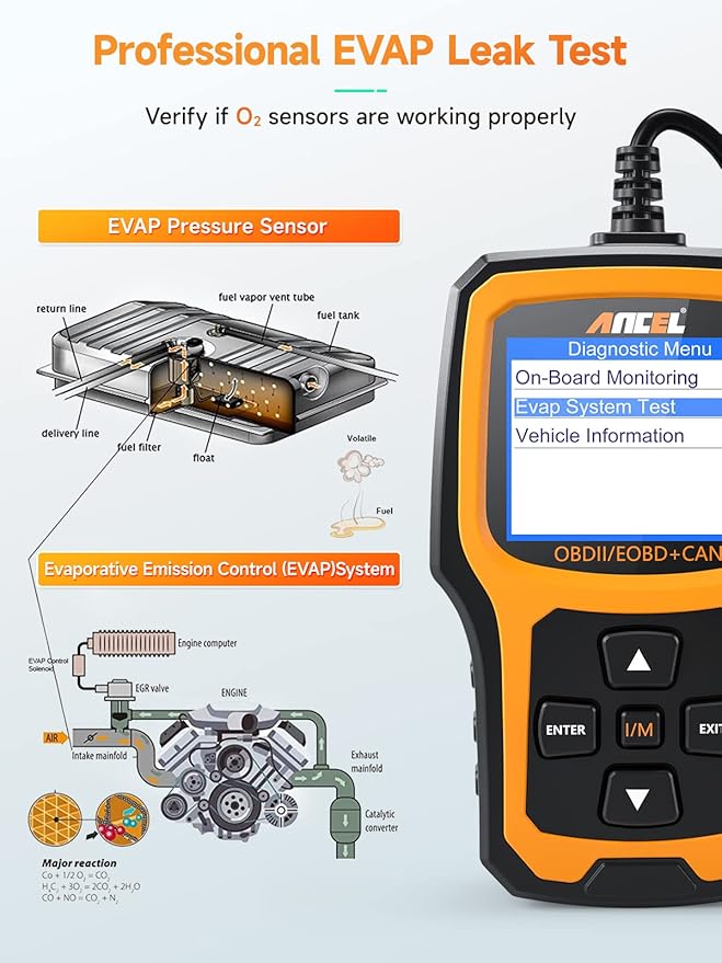ANCEL AD410 Enhanced OBD2 Scanner, Vehicle Code Reader for Check Engine Light, Automotive OBD II Scanner Fault Diagnosis,