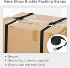 Riakrum 15 Pack 4 Feet Lashing Straps Adjustable Kayaks Tie Down Cam Buckle Straps with Buckles up to 250lbs for Cargo, Luggage, Motorcycles, Truck, Car Roof Rack, Sup Surfboard(Black)