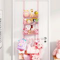 Consumest Over The Door Hooks Organizer - 4 Tier Door Coat Rack with 3 Baskets and 12 Hooks, Stainless Steel Towel Hanger for