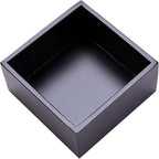 Bamboo Organizer Box for Accessories Cosmetic Small Square Drawer Organizer Boxes, Black 4"*4"