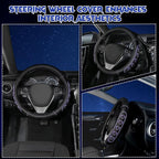 Ventilated Heart-Shaped Steering Wheel Cover with Anti-Slip Leather Grip. Compatible with Ford, Toyota, Honda, Nissan, and Ch