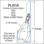 PLR16 Red Pliers Rack mounts on your peg board, or fits in your toolbox drawer. Plier storage for Regular & smaller pliers. H