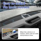 auovo Dash Cover Tray Compatible with Ford Bronco Accessories 2024 2025 2026 Bronco Anti-Slip Silicone Car Dashboard Compartm