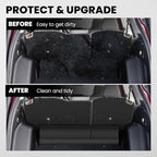 LASFIT Rear Seat Back Protector for Honda CRV 2023-2026 (Gasoline & Hybrid & e:FCEV), All Weather TPE Pet Friendly Custom Fit CR-V Second Row Back Seat Cover Backseat Mat Liner (Upper & Lower Postion)