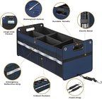 Car Trunk Organizer, Car Storage Organizer, Collapsible Multi Compartment for Car, Suv, Sedan, Truck, 100L, Extra Larger