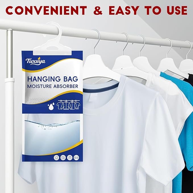 Moisture Absorbers 30 Pack,Hanging Closet Dehumidifier Bags,Moisture Absorbing Bags, Desiccant,Moisture Absorbing Bags for Cl