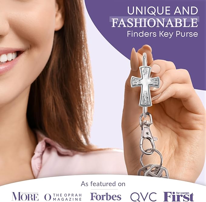 Women’s Bag Charm Key Finder, Car Keychain Hook, Cute Purse Organizer & Tote Bag Accessories, Gifts for Mom - Original