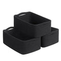 Goodpick Basket for Shelves, Black Baskets for Organizing Gift Basket, Woven Rope Storage for Shelves Closet Organizer Bins f