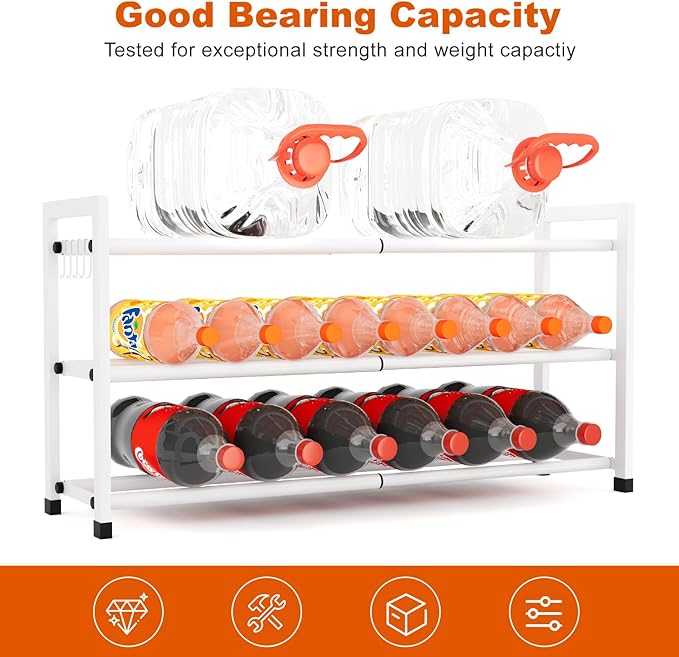 Expandable Shoe Rack for Closet Adjustable Metal Shoe Rack for Entryway 18.5"-33" Free Standing Shoe Organizer 12 Pairs with 