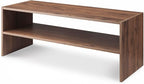 Whitmor Wood Stackable 2-Shelf Shoe Rack, Walnut, 31 inches