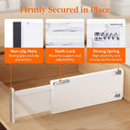 Lifewit 6 Pack 5" High Drawer Dividers 34-56cm/13.5-22" Adjustable Drawer Organizer for Clothes/Utensils, Expandable Drawer S