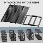 Jripae Bamboo Shoe Rack for Closet, Stackable 3 Tier Longer Shoe Organizer Shelf Holder Storage 12-15 Pairs for Entryway Door