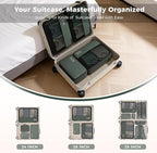 8-Piece Compression Packing Cubes for Travel, Trendy Luggage Organizer Set for Young Travelers, Space Saving for Carry-On, Su
