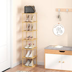 MHXW SXPN Bamboo Free Standing Shoe Rack Shelf Multi Tier Tall Wooden Stackable Shoes Rack Organizer for Closet Front Door En