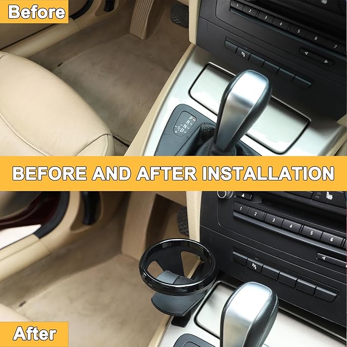 Center Console Cup Holder Compatible with BMW 3 Series 2005-2012 E90 E91 E92 E93 325i 320i 318i,Passenger Front Seat Center C