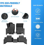 Nilight TPE Floor Mats for Toyota 4Runner 5 Seats 2025 2026 (Not for Hybrid) All Weather Custom Fit Heavy Duty Floor Liners