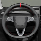 MEWANT DIY Stitching Steering Wheel Cover Wrap for Tesla Model 3 Highland 2023-2025/Model Y 2025 Highland for Tesla Model 3/Model Y Accessories