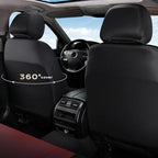 Coverado Seat Covers Full Set, Waterproof Car Seat Covers, PU Leather & Breathable Mesh Seat Protectors, 5-Piece Automotive S