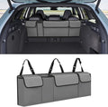 Car Trunk Organizer, Waterproof Collapsible Cargo Bag with 4 Pockets,Backseat Hanging Large Storage with Adjustable Straps, St