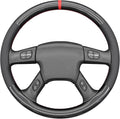 MEWANT Hand Stitch Steering Wheel Cover for Chevy Silverado 1500 2003-2006 Glossy PU Carbon Fiber Leather Steering Wrap