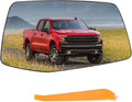 Right Passenger Side Mirror Glass Compatible With 2019 2020 2021 2022 2023 2024 2025Chevy Silverado 1500 GMC Sierra 1500 With backing plate Heated (with a tool) Replace# GM1325159 84309709