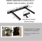 BGMG Wood Floating Shelves for wall 18 inch, Distressed Rustic Wooden Wall Mount Shelves for Bathroom Living Room Bedroom Kit