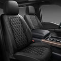 NS YOLO Leather Car Seat Covers,Universal Fit for Most Cars,SUVs and Sedans,Waterproof Luxury Leatherette Cushions, 5 Seats P