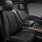 NS YOLO Leather Car Seat Covers,Universal Fit for Most Cars,SUVs and Sedans,Waterproof Luxury Leatherette Cushions, 5 Seats P
