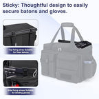 Patrol Bag Law Enforcement Police Gear Bag, Car Front Seat Organizer Tactical Officer Duty Bags, Police Car Accessories for Passenger Seat, Multiple Compartment Molle Webbing Removable Shoulder Strap