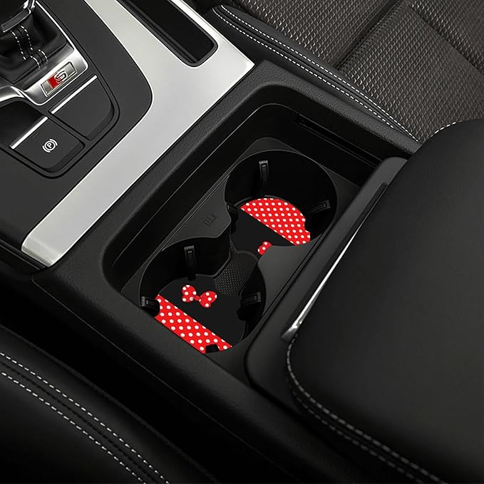 Red Polka Dot Steering Wheel Cover,Cute Classic Universal Fit 14-15 inch Steering Wheel Cover for Women Men, Automotive Inter